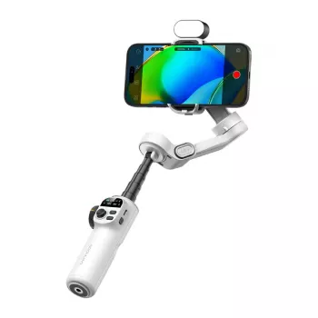 AOCHUAN X2 3 ašių gimbal su RGB apšvietimu (balta)