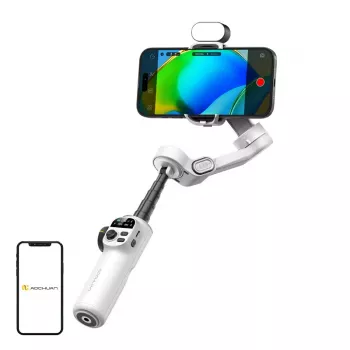 AOCHUAN X2 3 ašių gimbal su RGB apšvietimu (balta)