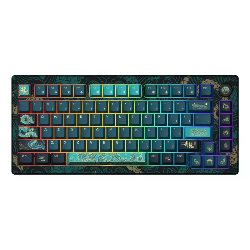 AKKO MOD007V3 HE 75% Wired Mechanical Keyboard su Hall Effect jungikliais, CNC aliuminio korpusu, PBT ASA klavišais, RGB, juoda