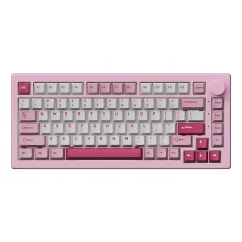 AKKO 5075 V3 Mechaninė klaviatūra 75% 82 klavišų Daugiarėžimė Belaidė/Bluetooth/USB-C Karštai Keičiama PBT ASA RGB Gasket Mount Juoda & Cyan