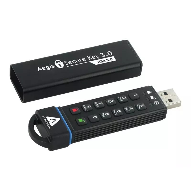 Apricorn Aegis Secure Key 3.0 60GB USB 3.0 atmintukas, aparatinės įrangos šifravimas, FIPS 140-2 Level 3