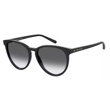 TOMMY HILFIGER Moteriški Akiniai Nuo Saulės TH1724S8079O - Juodas Rėmas, Pilki Lęšiai, 56mm