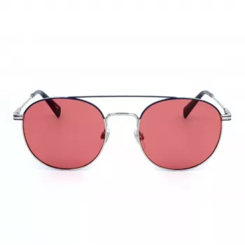 LEVI'S LV-1013-S-010 unisex akiniai su stačiakampiu rėmeliu - juodas rėmas, pilki lęšiai, 54 mm