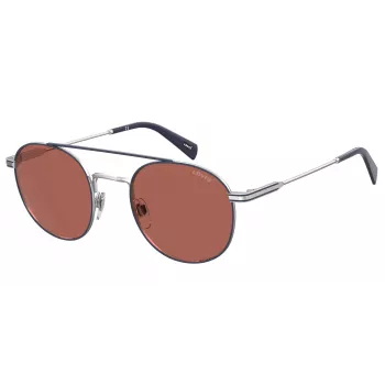 LEVI'S LV-1013-S-010 unisex akiniai su stačiakampiu rėmeliu - juodas rėmas, pilki lęšiai, 54 mm