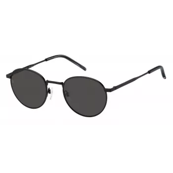 TOMMY HILFIGER TH-1973-S-003 Vyriški kvadratiniai akiniai nuo saulės – juodas rėmelis, pilki lęšiai 50/22/145 mm
