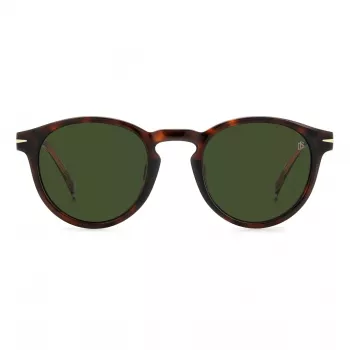 DAVID BECKHAM DB-1111-S-086 Unisex akiniai nuo saulės Havana Tortoise acetatinis rėmelis pilki polikarbonatiniai lęšiai 52mm