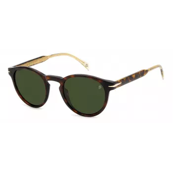 DAVID BECKHAM DB-1111-S-086 Unisex akiniai nuo saulės Havana Tortoise acetatinis rėmelis pilki polikarbonatiniai lęšiai 52mm