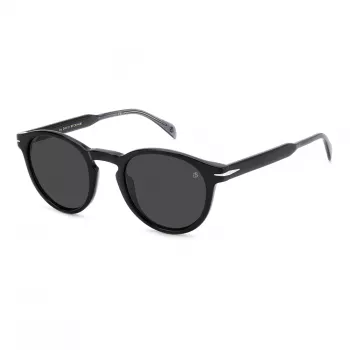 DAVID BECKHAM DB-1111-S-08A Vyriški Saulės Akiniai Stačiakampis Acetato Rėmelis Tamsiai Pilka 50/23/145 mm
