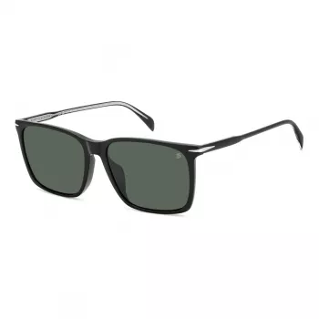 DAVID BECKHAM DB1145GS807 Akiniai Vyrams Juodi Pilki Kvadratiniai Acetatas 58mm