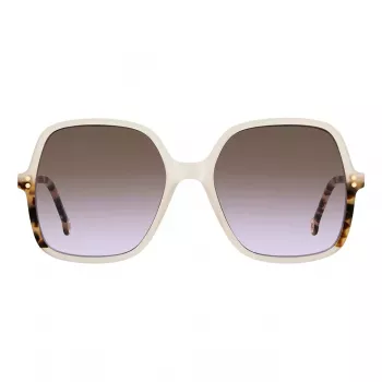 CAROLINA HERRERA Moteriški Akiniai nuo Saulės HER0244SSZJ Cat Eye Juodas Acetatas Pilki Gradientiniai Lęšiai 56/18/140 mm