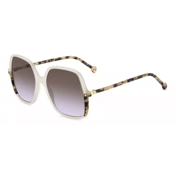 CAROLINA HERRERA Moteriški Akiniai nuo Saulės HER0244SSZJ Cat Eye Juodas Acetatas Pilki Gradientiniai Lęšiai 56/18/140 mm