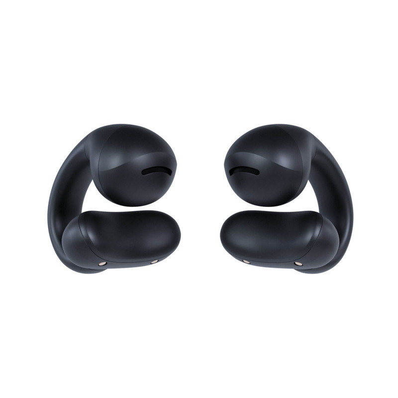 „Happy Plugs Clip“ belaidžiai atviro tipo ausinės su užsegimu (juodos)