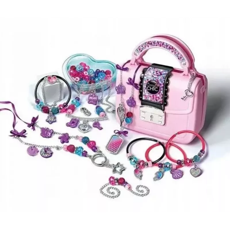 Clementoni Crazy Chic DIY rinkinys: „Crazy Handbag“ su karoliukais ir apyrankėmis 17651