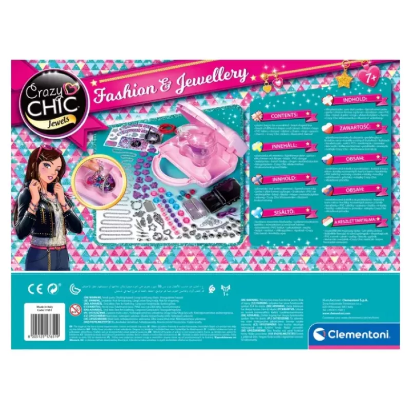 Clementoni Crazy Chic DIY rinkinys: „Crazy Handbag“ su karoliukais ir apyrankėmis 17651