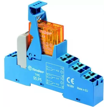 Finder FIN 48.P5.7 24V - Tarpinė Relė - Push-In 2 Perjungimo 24 V DC