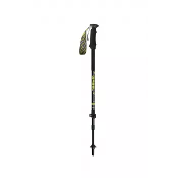 Escape Poles Carbon XT Tour ai GABEL - 3-Section Carbon Trekking Pole, 66-142 cm, 218g, Black/Red/Yellow