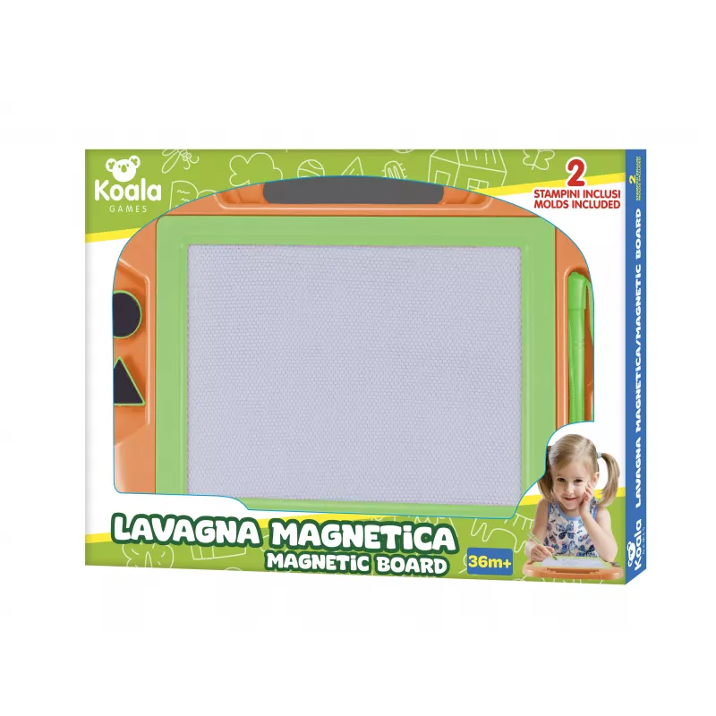 Koala Games G2598 magnetinis žaidimų ir piešimo rinkinys – Ludo, Gyvatės ir kopėčios – sulankstomas, 2–4 žaidėjams