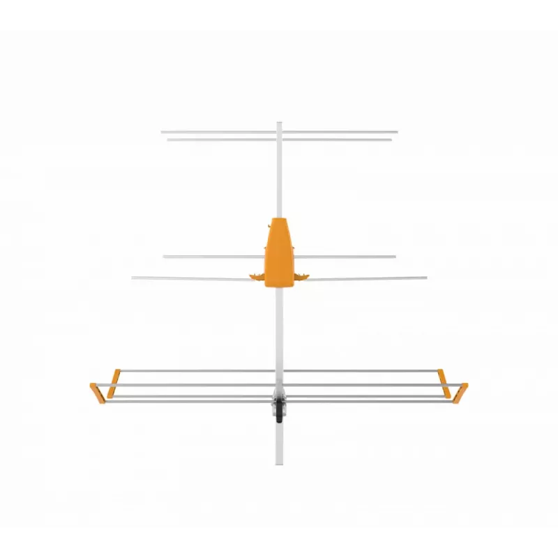 TELEVES Yagi V BIII VHF antena, 5 elementų, 174-230 MHz, 7.5 dBi, F tipo jungtis, lauko, juoda