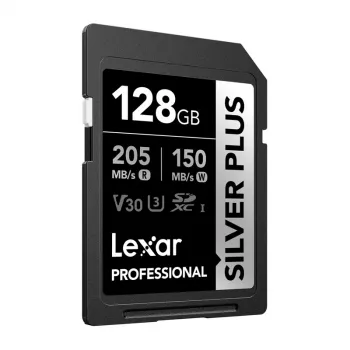 Lexar Professional SILVER PLUS SDXC 128GB atminties kortelė UHS-I U3 V30
