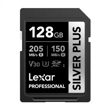 Lexar Professional SILVER PLUS SDXC 128GB atminties kortelė UHS-I U3 V30