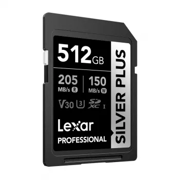 Lexar Professional SILVER PLUS SDXC 512GB atminties kortelė