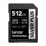 Lexar Professional SILVER PLUS SDXC 512GB atminties kortelė