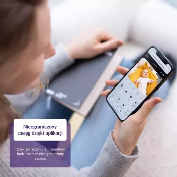 TrueLife NannyCam S3 Smart vaizdo kūdikio monitorius su 3,2 colių spalvotu LCD ekranu, 720p HD, Wi-Fi, naktiniu režimu, dvipusiu garsu, temperatūros jutikliu, lopšinėmis, VOX, judesio detektoriumi, 300 m atstumu lauke