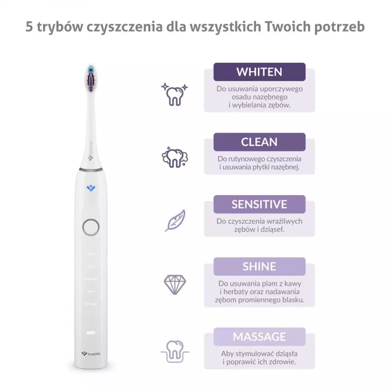Garsinis dantų šepetėlis TrueLife SonicBrush Clean70 UV