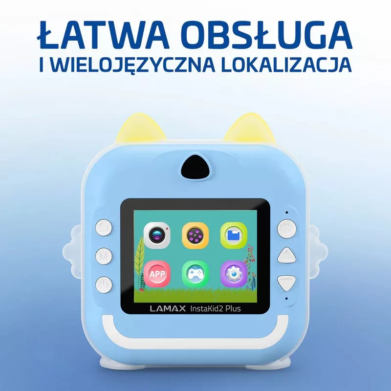 LAMAX InstaKid2 Plus vaikų momentinė spausdinimo kamera, mėlyna