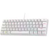 Rampage PLOWERK60 Blue Switch White Mechaninė Gaming Klaviatūra 60% RGB USB-C