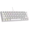 Rampage PLOWERK60 Blue Switch White Mechaninė Gaming Klaviatūra 60% RGB USB-C