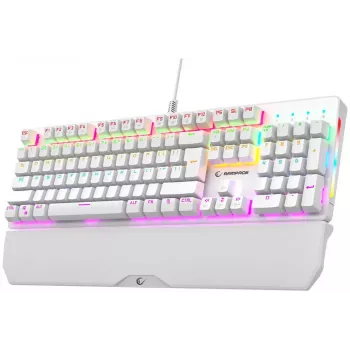 Rampage KB-R86 UMBRA mechaninė klaviatūra, balta, Outemu Blue jungikliai, RGB foninis apšvietimas, USB laidinė