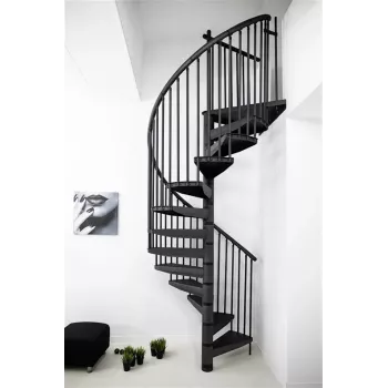 STAIRS RONDO spiraliniai laiptai antracitiniai 12 pakopų 269-300 cm