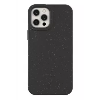 Eco Apple iPhone 12 Pro Max Silikono Dangtelis Telefono Korpuso Dėklas Juodas