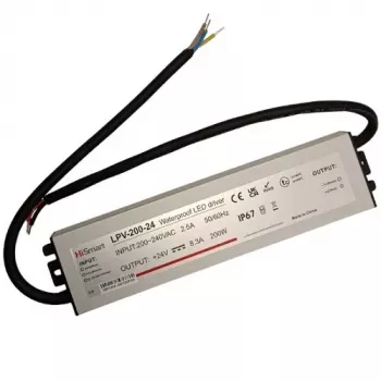 HISMART LPV-200-24 24V 8.3A 200W IP67 nuolatinės įtampos LED maitinimo šaltinis