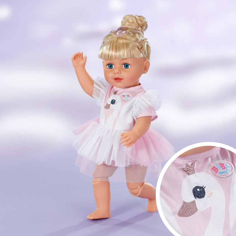 ZAPF CREATION BABY born Swan Dress 43 cm lėlės apranga