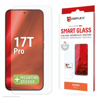 E.V.I. DISPLEX Smart Glass ekrano apsauginis stiklas, skirtas Xiaomi 13T Pro / 13T – 9H grūdintas stiklas, itin skaidrus, su montavimo rėmeliu