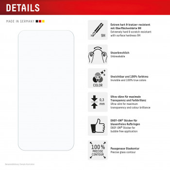 E.V.I. DISPLEX Smart Glass ekrano apsauginis stiklas, skirtas Xiaomi 13T Pro / 13T – 9H grūdintas stiklas, itin skaidrus, su montavimo rėmeliu