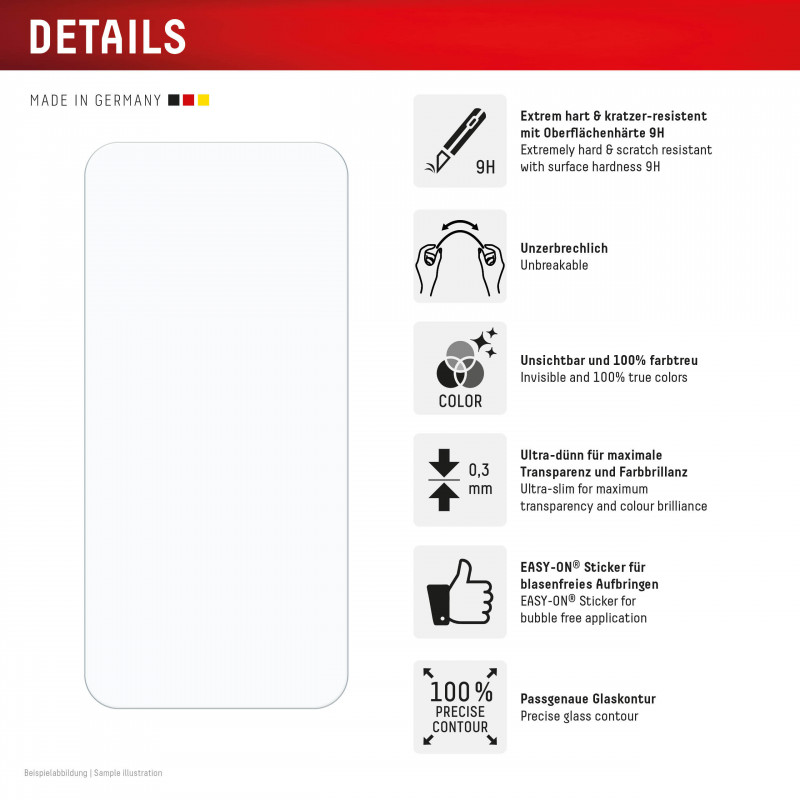 E.V.I. DISPLEX Smart Glass ekrano apsauginis stiklas, skirtas Xiaomi 13T Pro / 13T – 9H grūdintas stiklas, itin skaidrus, su montavimo rėmeliu