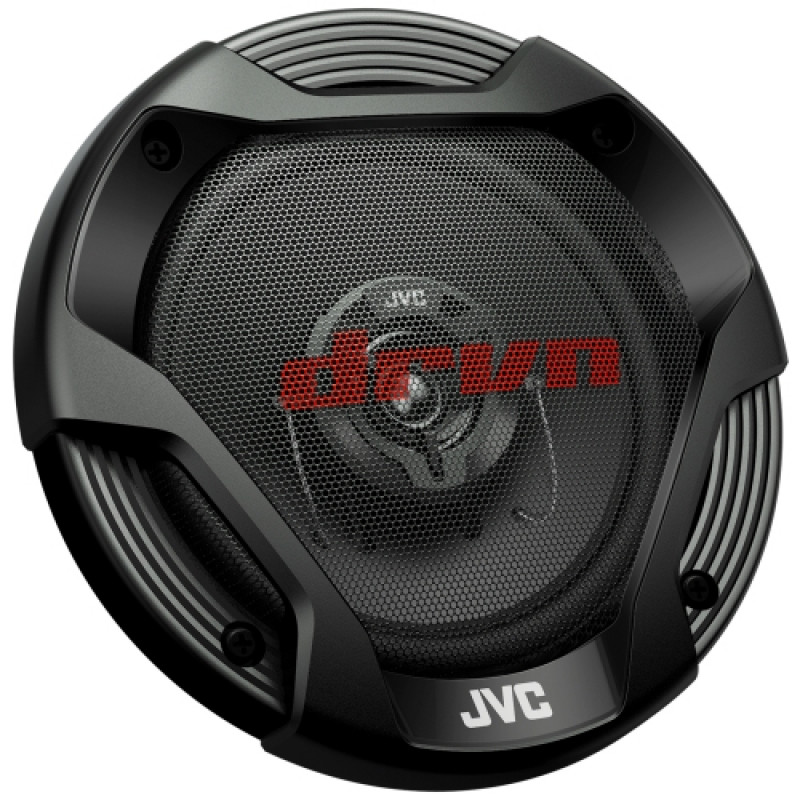 JVC CS-DR522 13 cm 2 krypčių koaksialiniai automobilio garsiakalbiai - 260W didžiausia galia, smėlio kūgio žemų dažnių garsiakalbis, subalansuotas kupolo aukštų dažnių garsiakalbis (pora)