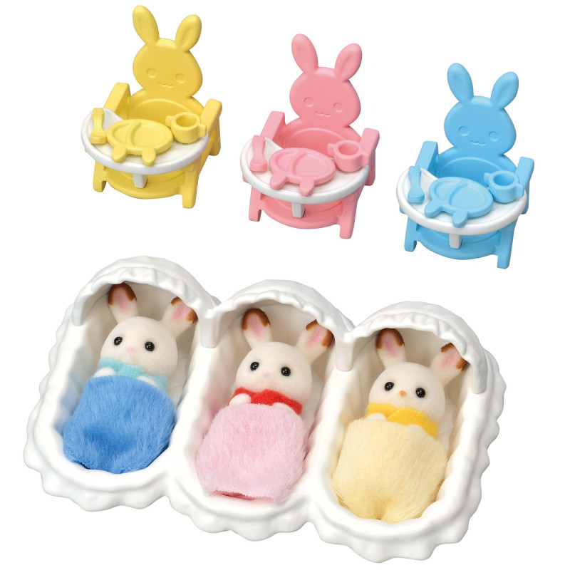 Sylvanian Families Triplets Starter Set – kūdikių priežiūros aksesuarų rinkinys