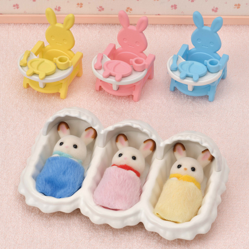Sylvanian Families Triplets Starter Set – kūdikių priežiūros aksesuarų rinkinys