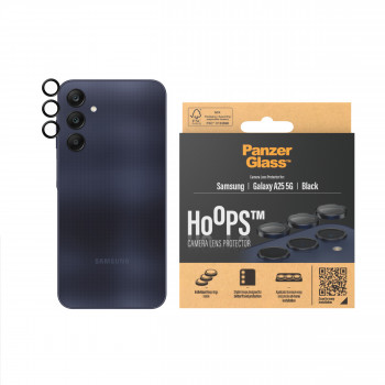 PanzerGlass Hoops fotoaparato objektyvo apsauga, skirta Samsung Galaxy A25 5G - juoda