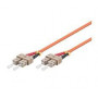 Microconnect 1m SC/UPC-SC/UPC Duplex Multimode OM2 šviesolaidinis trumpiklis, LSZH, oranžinis