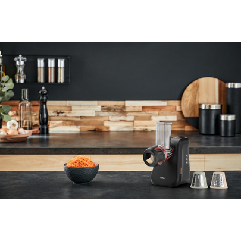 TEFAL MB77EN elektrinė tarka ir spiralizatorius, 260 W, 5 kūgiai, juoda/sidabrinė