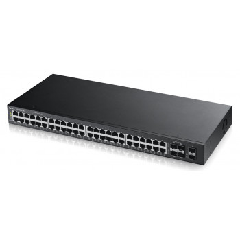 ZyXEL GS1920-48 48 prievadų Gigabit išmanusis valdomas komutatorius su 4 SFP uplinkais ir PoE+ (375W)