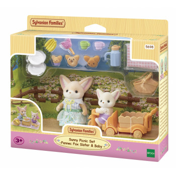 EPOCH Sylvanian Families Saulėtos iškylos rinkinys - Feneko lapės sesuo ir kūdikis