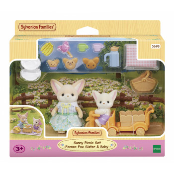 EPOCH Sylvanian Families Saulėtos iškylos rinkinys - Feneko lapės sesuo ir kūdikis