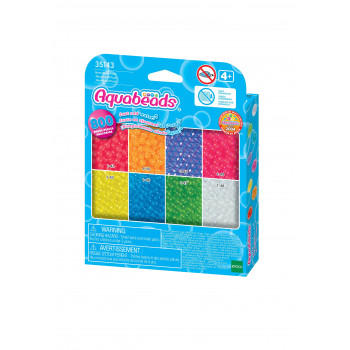 EPOCH Aquabeads Neon karoliukų papildymo paketas - 600 vientisų karoliukų, 8 neoninių spalvų, vandeniu aktyvuojami, suderinami su visais Aquabeads rinkiniais