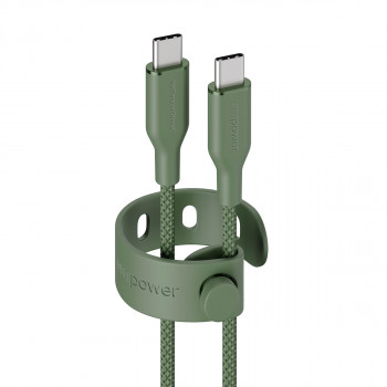 PanzerGlass Racing 60W USB-C į USB-C laidas 1,2 m žalias